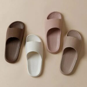 Fashion Women Slippers Summer Flat Lightweight EVA Home Bathroom Slippers Comfort Massage Couples